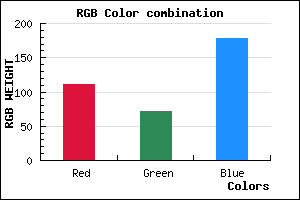 rgb background color #6F48B2 mixer