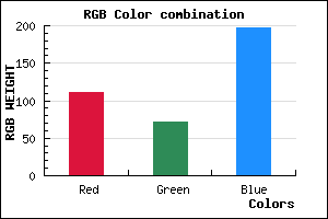 rgb background color #6F48C5 mixer