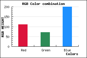rgb background color #6F48C8 mixer