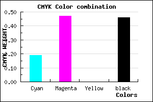 #6F4989 color CMYK mixer