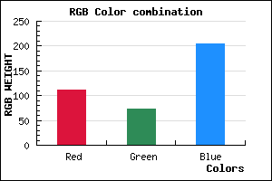 rgb background color #6F49CD mixer