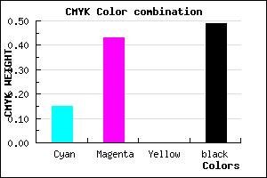 #6F4A82 color CMYK mixer