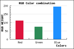 rgb background color #6F4AC2 mixer