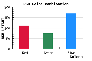 rgb background color #6F4BA9 mixer