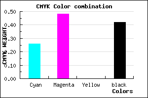 #6F4D95 color CMYK mixer