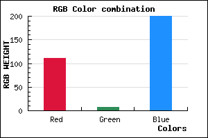 rgb background color #6F08C8 mixer