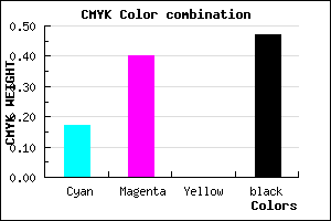 #6F5086 color CMYK mixer