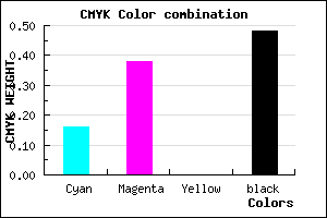 #6F5284 color CMYK mixer