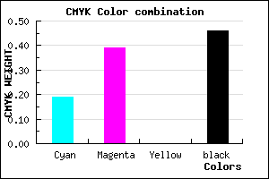 #6F5389 color CMYK mixer