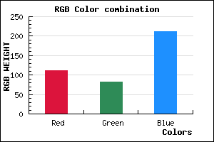 rgb background color #6F53D3 mixer