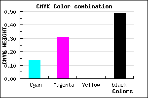 #6F5981 color CMYK mixer