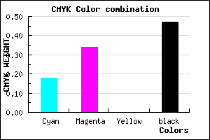 #6F5A88 color CMYK mixer