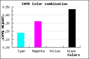 #6F5C88 color CMYK mixer