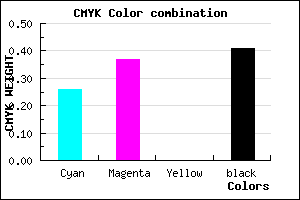 #6F5F97 color CMYK mixer