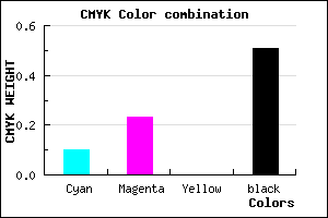 #6F607C color CMYK mixer