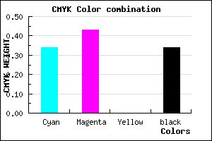 #6F60A8 color CMYK mixer