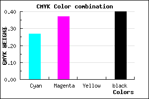#6F6199 color CMYK mixer