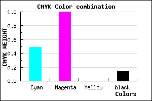 #7000DB color CMYK mixer