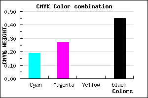 #70658B color CMYK mixer