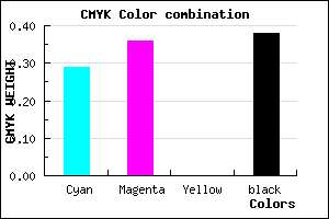 #70659E color CMYK mixer