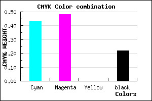 #7066C6 color CMYK mixer