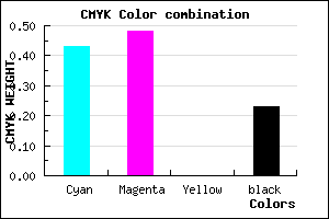 #7067C5 color CMYK mixer
