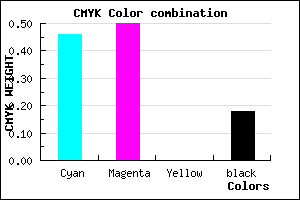 #7068D0 color CMYK mixer