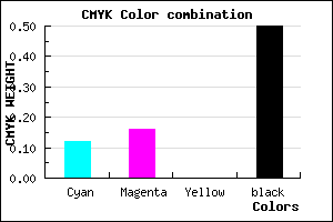 #706B7F color CMYK mixer