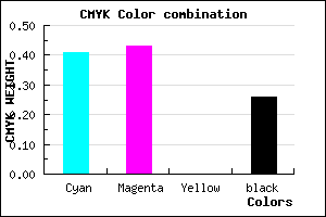 #706CBD color CMYK mixer