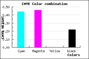 #706CC7 color CMYK mixer