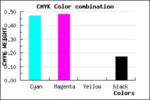 #706ED4 color CMYK mixer
