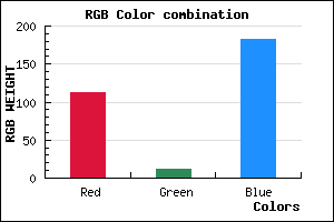 rgb background color #700CB6 mixer