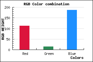 rgb background color #700FBB mixer