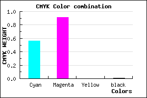 #7017FD color CMYK mixer