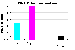 #7003E1 color CMYK mixer