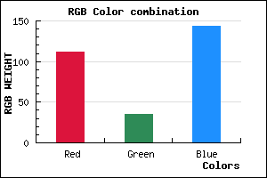 rgb background color #70238F mixer