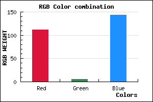 rgb background color #70058F mixer