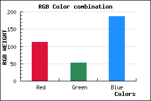 rgb background color #7035BB mixer