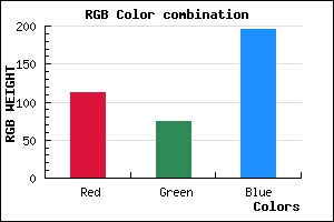 rgb background color #704BC3 mixer