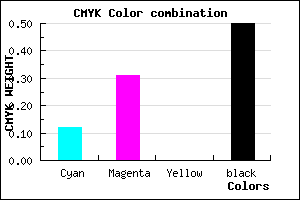 #70577F color CMYK mixer