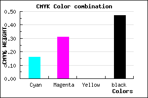 #705C86 color CMYK mixer