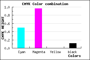 #710AE0 color CMYK mixer