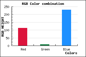 rgb background color #710AE6 mixer