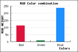 rgb background color #710AEE mixer