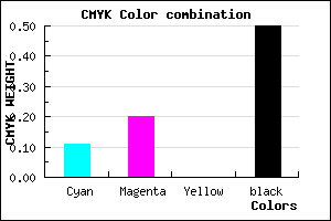 #71657F color CMYK mixer