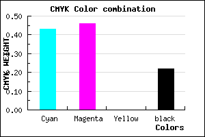 #716BC7 color CMYK mixer