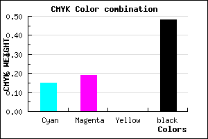 #716C85 color CMYK mixer