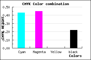 #716CC6 color CMYK mixer
