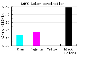 #716D83 color CMYK mixer