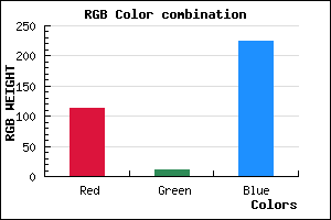 rgb background color #710BE1 mixer